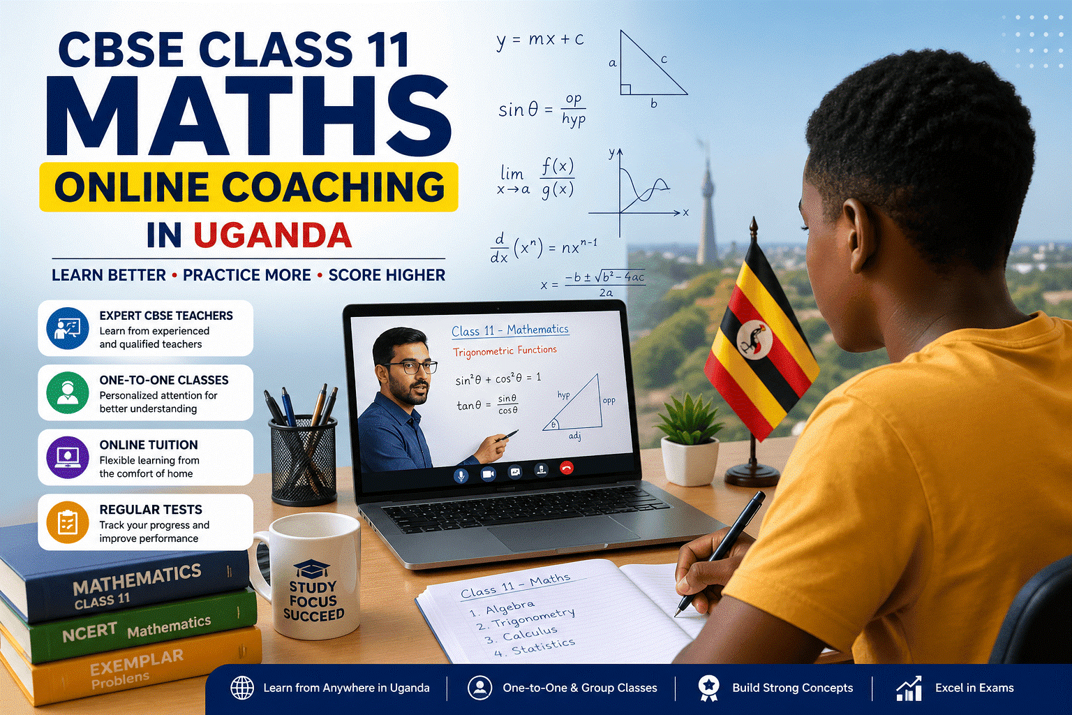 CBSE Class 11 Maths online tuition in Uganda