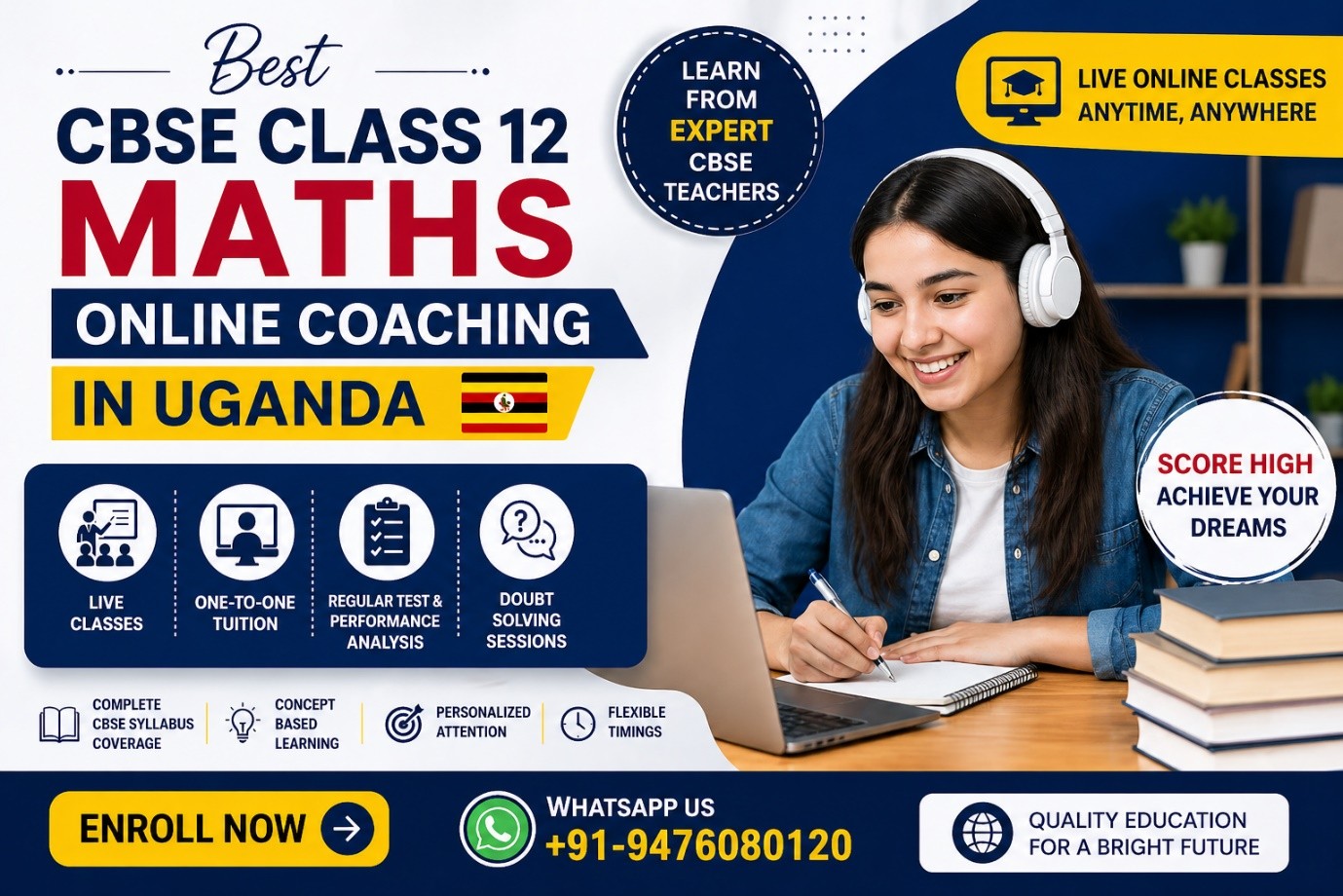 CBSE Class 12 Maths online tuition in Uganda