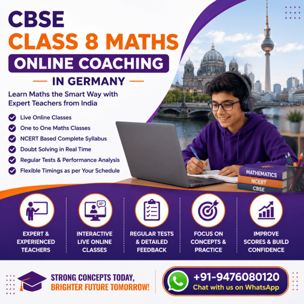 CBSE Class 8 Maths Online Coaching Germany