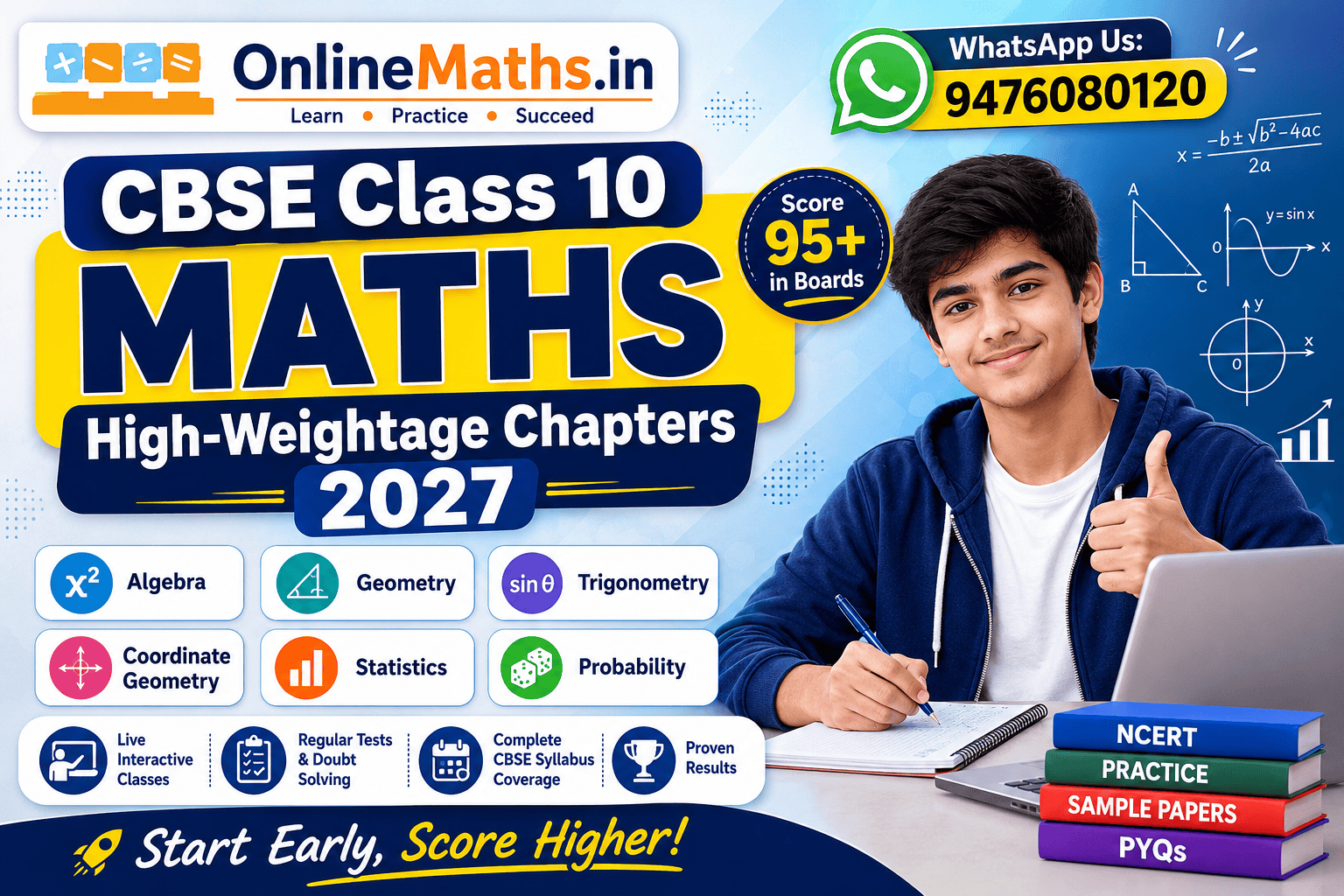 CBSE Class 10 Maths High-Weightage Chapters 2027