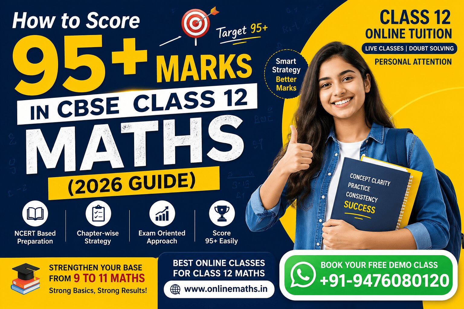 How to Score 95+ Marks in CBSE Class 12 Maths (2026 Guide)