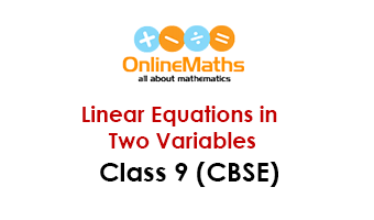 Linear Equations In Two Variables